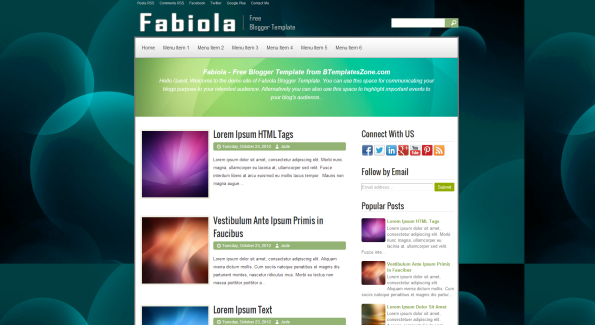 Fabiola blogger template